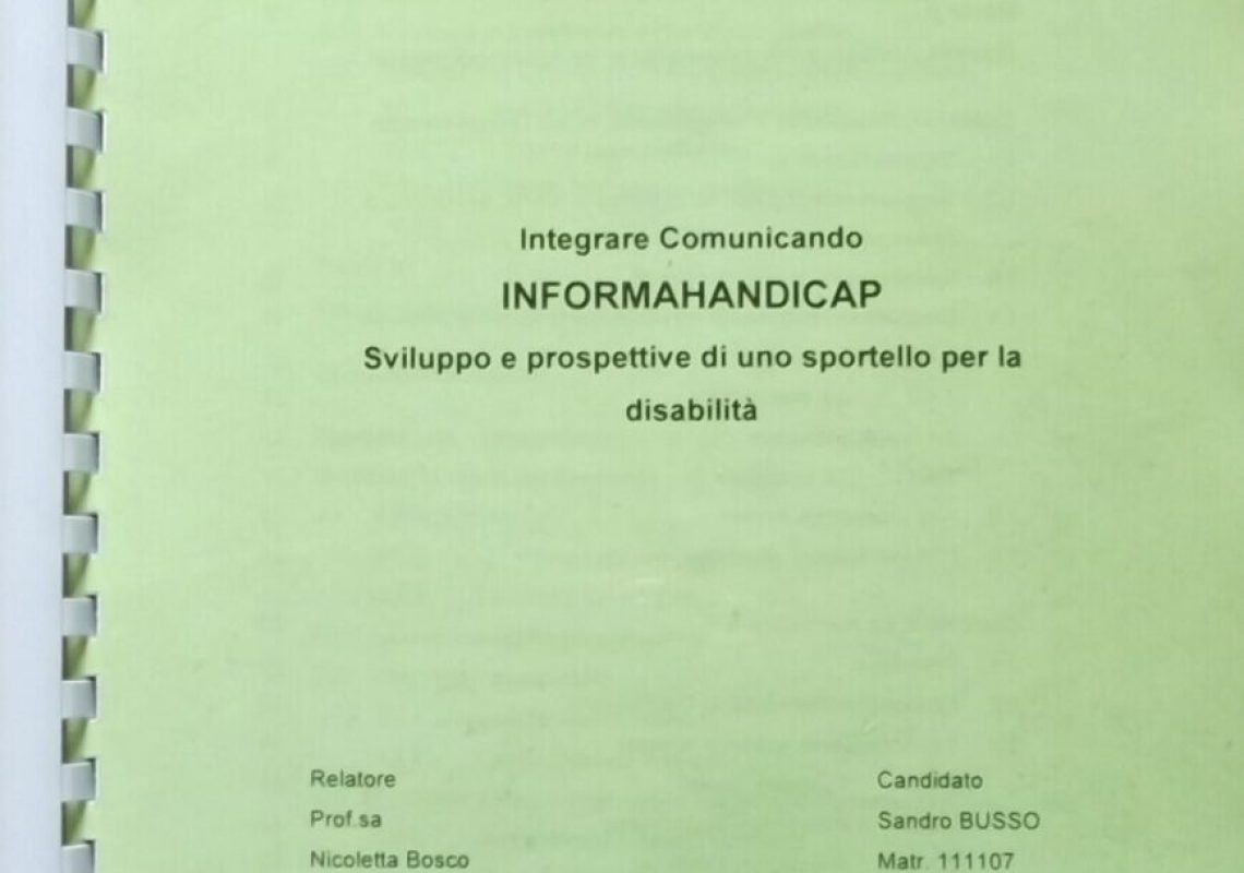 Sviluppo e prospettive di uno sportello per la disabilità