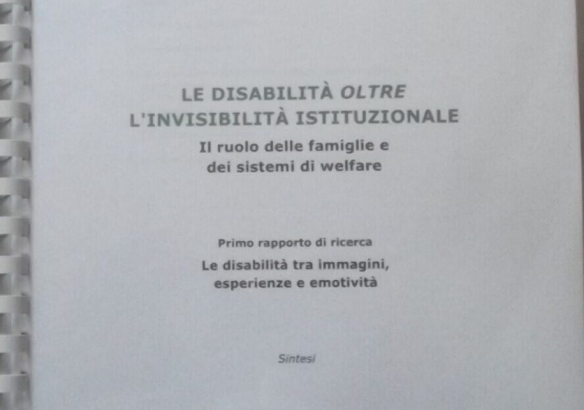 la disabilità oltre l'invisibilità istituzionale